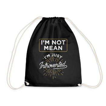 I'm not evil I'm just an introvert - Drawstring Bag - black - Front