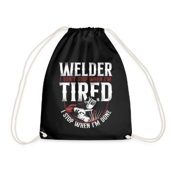 Welder Welding Vintage Welder I - Turnbeutel - Schwarz - Vorne