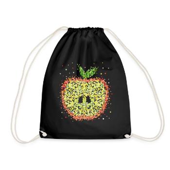 Apple Costume Replacement Carnival Carnival Gift - Drawstring Bag - black - Front