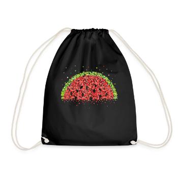 Melon Costume Replacement Carnival Carnival Gift - Drawstring Bag - black - Front