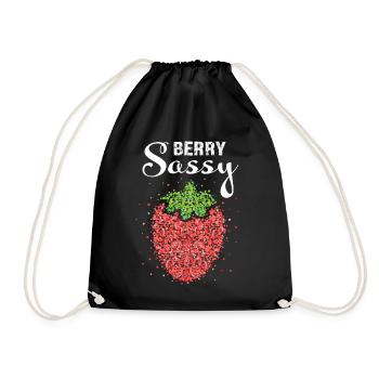 Strawberry Costume Replacement Carnival Carnival Gift - Drawstring Bag - black - Front
