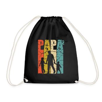 Dad high 2 - Drawstring Bag - black - Front