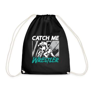 Catch Wrestling Catch Me Wrestler Fight Grappling - Drawstring Bag - black - Front