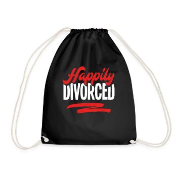 Happily Divorced Divorce - Drawstring Bag - black - Front