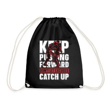 Catch Wrestling Keep Pushing Forward Wrestler - Drawstring Bag - black - Front