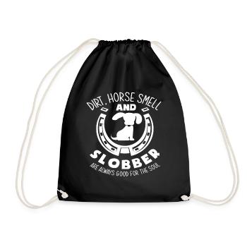 Chevaux Chiens Propriétaire Cadeau - Sac de sport léger - noir - Devant