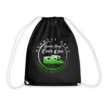 Normal Opas Spielen Bingo Coole Opas Fahren - Drawstring Bag - black - Front