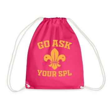 Scout Troop - Go ask your SPL - Hiking Scouting - Turnbeutel - Fuchsia - Vorne