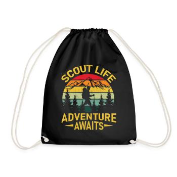 Scout Life Adventures Awaits Scouting Life - Hikin - Drawstring Bag - black - Front