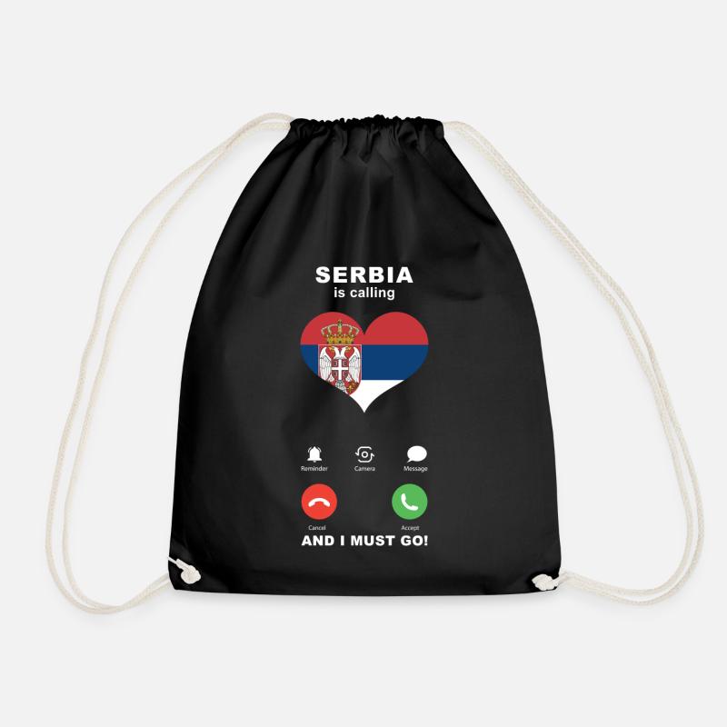 Serbien is calling Serbien Herz Souvenir - Turnbeutel - Schwarz