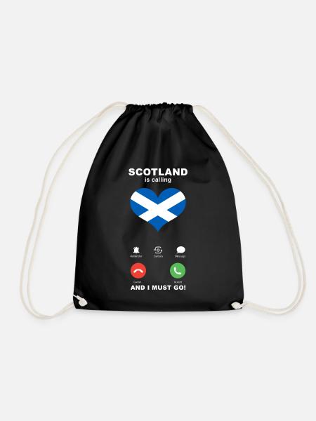 Schottland is calling Schottland Herz Souvenir - Turnbeutel - Schwarz