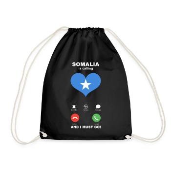 La Somalie appelle Somalia Heart Souvenir - Sac de sport léger - noir - Devant