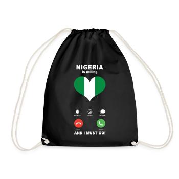Le Nigeria appelle Nigeria Heart Souvenir - Sac de sport léger - noir - Devant