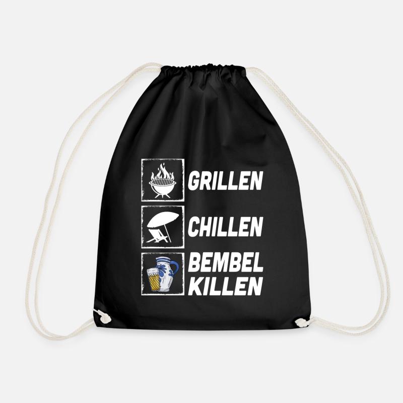 Äppelwoi design for Bembel and cider lovers - Drawstring Bag - black