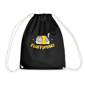 Design Fluffymaki pour un chinchilla - Sac de sport léger - noir - Devant