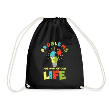 Problem Optimistic People Positive Life - Drawstring Bag - black - Front