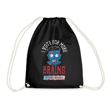 Voting Parliament Halloween Zombie Monster Voter - Drawstring Bag - black - Front