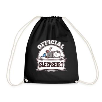 Official Sleeping Shirt Koala - Drawstring Bag - black - Front