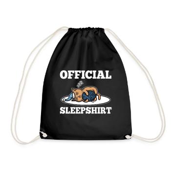 Chemise de sommeil officielle chat - Sac de sport léger - noir - Devant