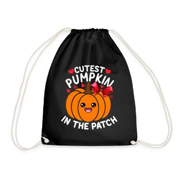 Cutest Pumpkin In The Family I Cute Halloween - Drawstring Bag - black - Front