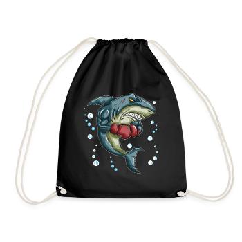 Shark Tiger Shark Boxing Glove Boxing Trainer Boxing - Drawstring Bag - black - Front