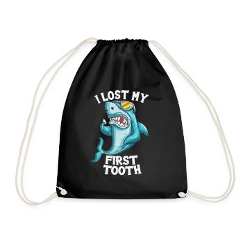 Tooth tooth gap dental practice children pull teeth - Drawstring Bag - black - Front