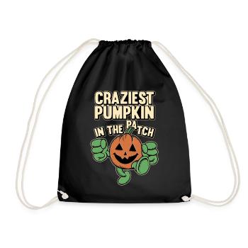 Craziest Pumpkin In The Patch - Halloween Pumpkin - Drawstring Bag - black - Front