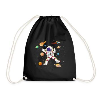 Planète Vaisseau spatial volant Spaceman Galaxy - Sac de sport léger - noir - Devant