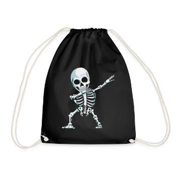 Dab Skeleton Horror Horror Outfit Skeleton Gift - Drawstring Bag - black - Front