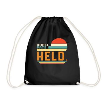 Onkel Pate Held Shirt, lustiges Patenkind - Drawstring Bag - black - Front