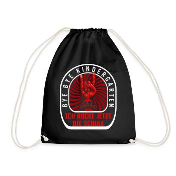 Bye Bye Kindergarten Shirt, ich rocke jetzt die - Drawstring Bag - black - Front