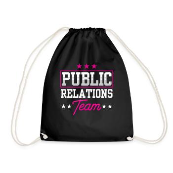 Team Öffentlichkeitsarbeit Job PR Public Relations - Drawstring Bag - black - Front