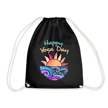 Yoga Sunset, Yoga Sunrise Dire Happy Yoga - Sac de sport léger - noir - Devant