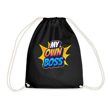 My Own Boss Self-Employed Freelancer - Drawstring Bag - black - Front