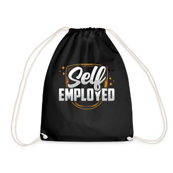 Self-employed freelancer freelancer - Drawstring Bag - black - Front
