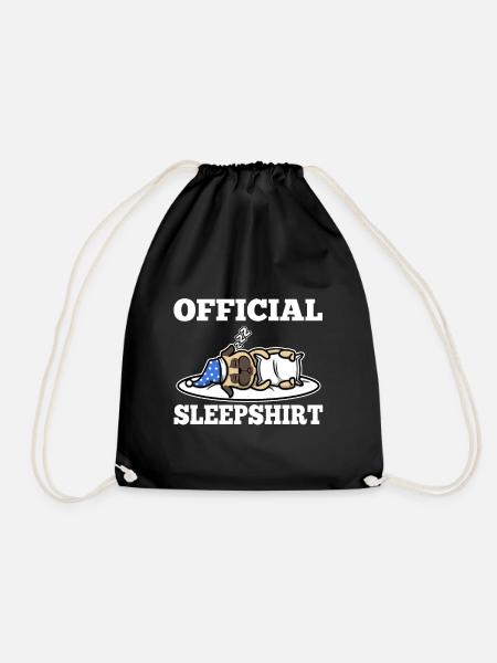 Official sleepshirt Mops - Turnbeutel - Schwarz