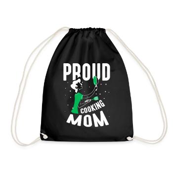 Proud Cooking Mother Cook Cook Cooking Mom - Drawstring Bag - black - Front