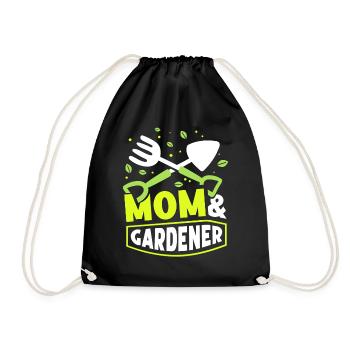 Mutter & Gärtnerin Gartenbau Garten Mama - Turnbeutel - Schwarz - Vorne