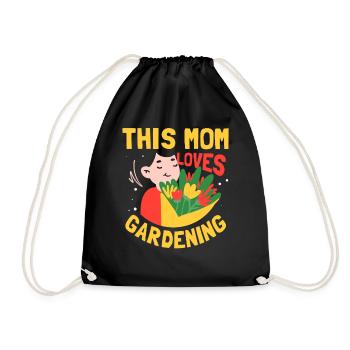 This Mom Loves Garden Mom - Drawstring Bag - black - Front