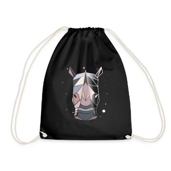 Rhino Polygon Art Animal Géométrie - Sac de sport léger - noir - Devant