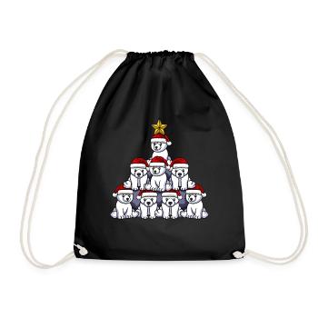 Arbre de Noël de l’ours polaire - Sac de sport léger - noir - Devant