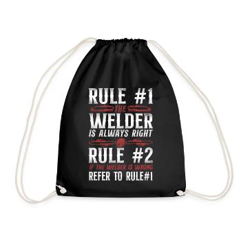 Soudage soudeur Vintage Règle #1 Le - Sac de sport léger - noir - Devant