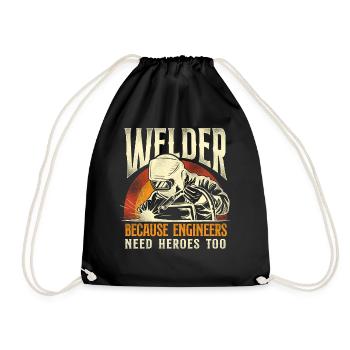 Welder Welding Vintage Retro - Turnbeutel - Schwarz - Vorne
