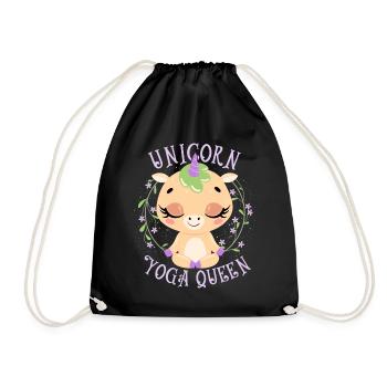 Licorne de yoga, reine du yoga licorne, dicton drôle - Sac de sport léger - noir - Devant