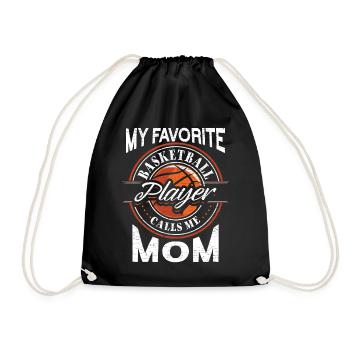 Basketball Mama Basketballspieler - Turnbeutel - Schwarz - Vorne