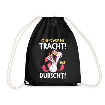 Trachten Dirndl Huhn München - Turnbeutel - Schwarz - Vorne