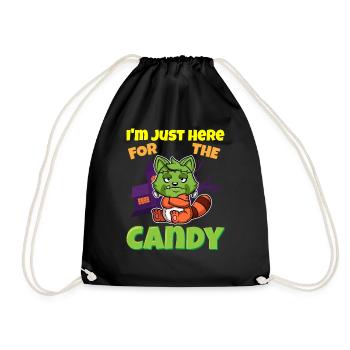 I'm Just Here For The Candy Scary Halloween Beast - Turnbeutel - Schwarz - Vorne