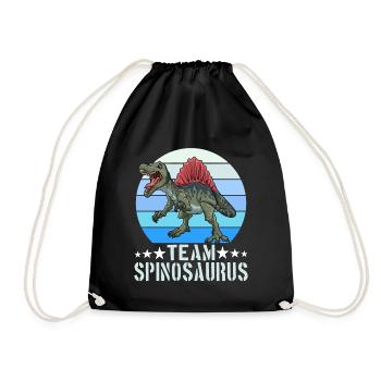 Team Spinosaurus Dinosaurier Dino - Turnbeutel - Schwarz - Vorne