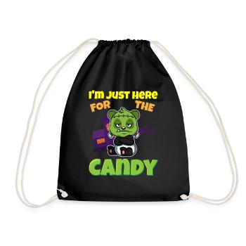 Je suis juste ici pour la bête d’Halloween effrayante de bonbons - Sac de sport léger - noir - Devant