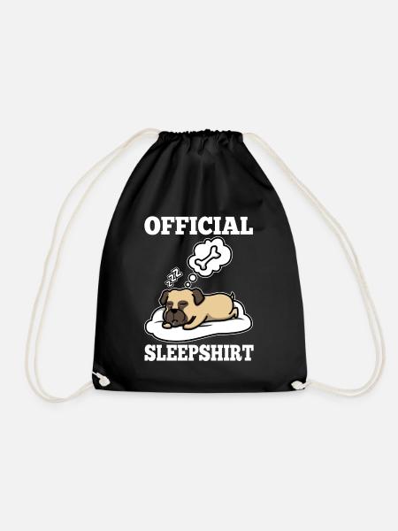 Official sleepshirt Mops - Turnbeutel - Schwarz